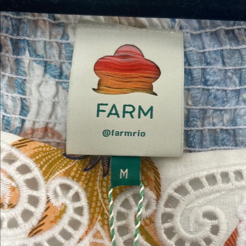 FARM Rio Off-White Summer Flowers Lenzing™ Ecovero™ Euroflax™ Romper - NWT - Picture 9 of 9